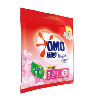 奥妙（OMO） 含金纺樱花洗衣粉1700G+3合一洗衣液480G 清洁去渍留香