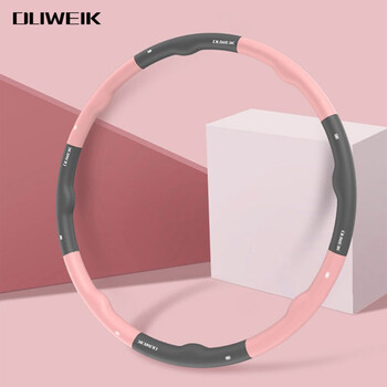 杜威克可拆卸呼啦圈自由调节女士运动儿童成人家用塑形健身美腰粉灰色