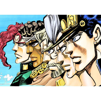 jojo的奇妙冒险卡通动漫周边乔乔怀旧漫画海报装饰画相框墙画贴画 乳