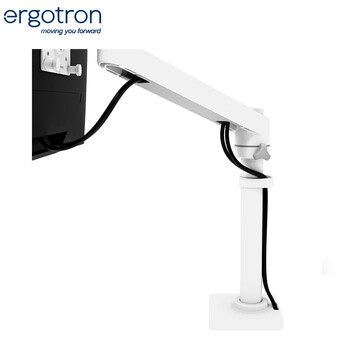 爱格升（Ergotron）NX显示器支架电脑支架桌面升降显示器支架臂免打孔34英寸显示器增高架45-669-216白色