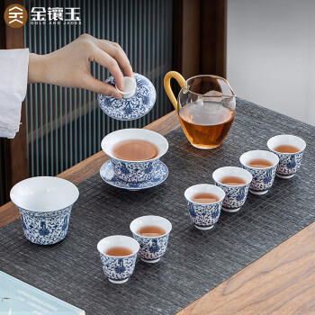 功夫茶具|金镶玉茶具套装功夫茶具怎么样上手一周说讲感受