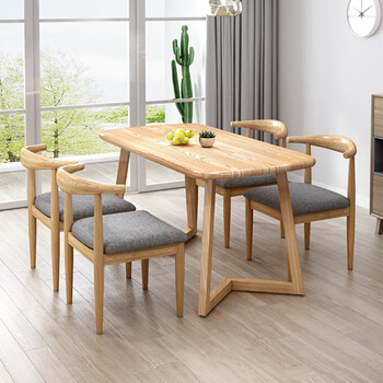 餐桌椅组合北欧风家用方桌仿大理石小户型四人六人桌桌子简约饭桌仿