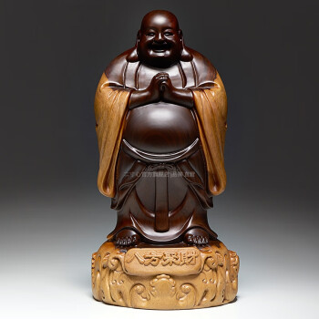 古木彫り ・秘蔵 清・代 【古黑檀木竹雕刻，發財虎，虎虎生威圖