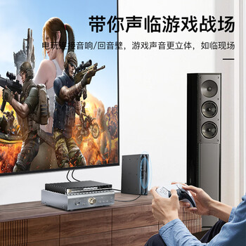 秋叶原（CHOSEAL）数字光纤音频线 电视DVD投影仪功放机顶盒家庭影院 spdif多声道方口音响连接线 10米 QS1106A