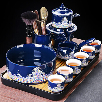 琦轩源自动茶具套装家用整套功夫茶杯茶洗茶道六君子组合懒人泡茶器全