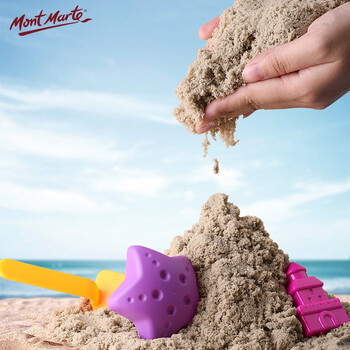 蒙玛特(MontMarte)儿童太空沙沙泥安全自然原色小孩子diy玩具套装超轻粘土带模具橡皮泥VMMKC0203