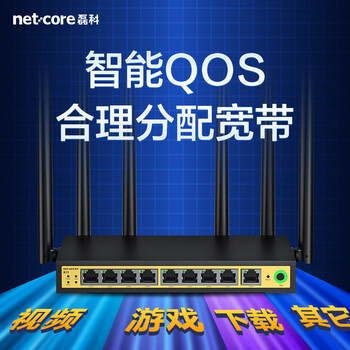 磊科（netcore）B11全千兆9口企业级无线路由器 1200M双频5G多WAN口 家用商用高速路由WiFi穿墙/多运营商接入