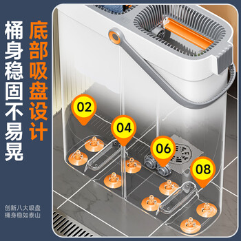 佳帮手平板拖把40cm2布家用一拖净免手洗2025带桶一套墩布拖布拖地神器
