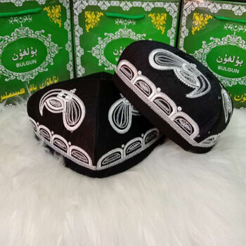 心墨染新品维吾尔族帽子新疆维吾尔族男式巴旦木花帽子52cm