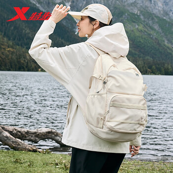 特步小巢背包双肩包大容量旅行防水登山出行初高中学生书包户外轻便