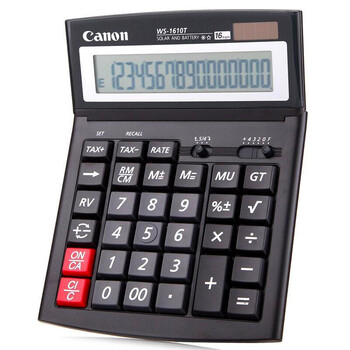 佳能Canon WS-1610T 大屏大字大键商务办公计算器/16位办公商务计算器