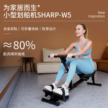 HARISON美国汉臣家用划船机小型液压阻力划船器 健身器材SHARP HR-W5eco