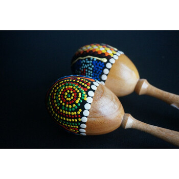 印尼巴厘岛风格民族打击节奏乐器奥尔夫沙锤单个球儿童音乐启蒙单个