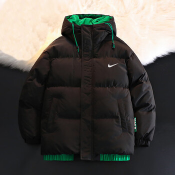 耐克顿服男2022年新款轻薄短款保暖情侣款棉服男士外套冬季潮黑色s