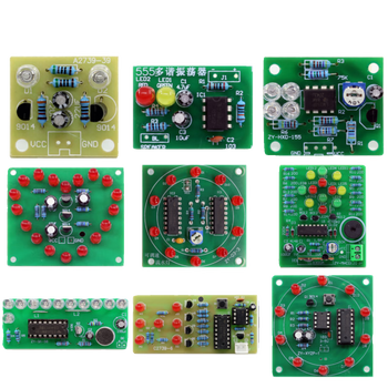 优品沃目新手实训入门电子DIY制作套件焊接练习电路板教学组装电路元器件  15件套组合装