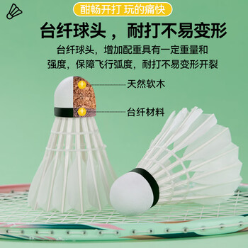 川崎（KAWASAKI）羽毛球训练级8号pro耐打专业比赛训练鹅毛球10个装