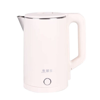 华生（Wahson）电水壶热水壶电热水壶 1.8L大容量家用烧水壶 食品级不锈钢大功率快速烧水 WS-113 米色+茶垢剂
