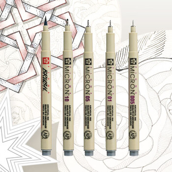 樱花（SAKURA）PIGMA软头勾线笔 绘图笔手绘漫画笔学生设计动漫专用【日本进口】 浅冷灰