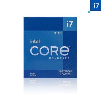 intel i7-12700KF 酷睿12代 处理器 12核20线程 睿频至高可达5.0Ghz 25M三级缓存 台式机CPU