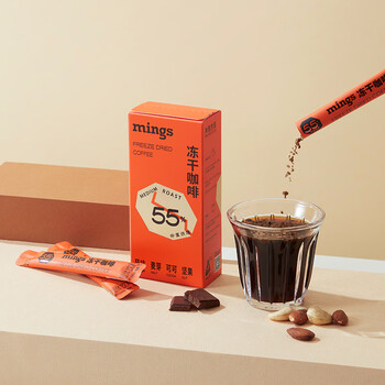铭氏（Ming's）冻干咖啡 中度烘焙0蔗糖0脂健身运动燃减速溶美式黑咖啡1.8g*10条