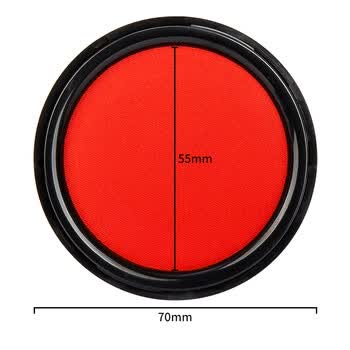 得力（deli）【超级爆款】φ70mm圆形塑壳快干印台印泥 财务办公用品  红色9868（新老混发）