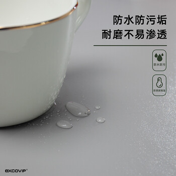 宜适酷（EXCO）灰色+墨绿双面皮质鼠标垫小号笔记本电脑办公桌垫防水皮革电竞游戏垫9720