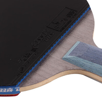 红双喜(DHS)天极蓝乒乓球拍直拍双面反胶皮兵拍带拍套TB6