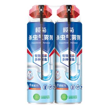 榄菊杀虫气雾剂300ml*2带导管无香型水基喷雾剂热门商品下水道杀虫剂