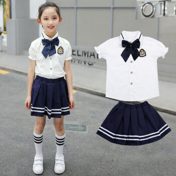 夏裝英倫學院風兒童校服套裝小學生班服夏季畢業照服裝女生套裝150cm