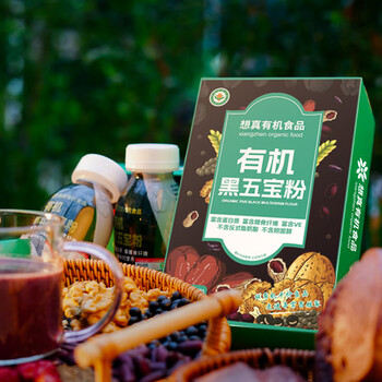 想真远方好物有机黑五宝粉240g代餐粉抗饿饱腹早餐即冲即食粥8条便携