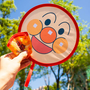 迪士尼disney扇子夏天卡通可爱卡通日本面包超人布面可折叠扇子团扇