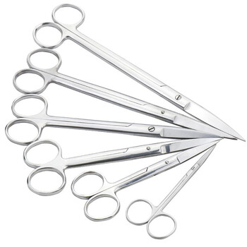 冰禹BY-103【京仓配送】实验用剪刀 不锈钢实验室剪 手术剪刀 手术直尖14cm