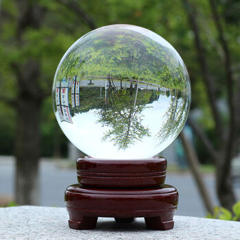 透明白水晶球不含底座客厅办公室水晶摆件风水球装饰玄关书房精品球10