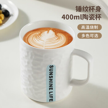 美厨(maxcook)陶瓷杯马克杯 水杯泡茶杯家用咖啡杯早餐杯子400ml 蓝色MCH5923 美厨(maxcook)陶瓷杯马克杯 水杯泡茶杯家用咖啡杯早餐杯子400ml 蓝色MCH5923