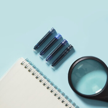 晨光（M&G）纯蓝墨囊可擦(消字笔擦)钢笔墨囊3.4mm内径钢笔墨囊可替换50支/筒AIC47649B3