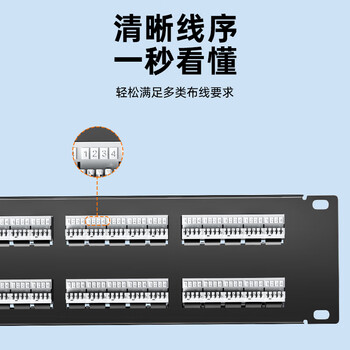 山泽50口语音电话配线架 模块式高端工程级镀金(2U机架模块式 )WAN-46 山泽50口语音电话配线架 模块式高端工程级镀金(2U机架模块式 )WAN-46