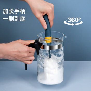 毕亚兹 可伸缩洗杯刷神器 长柄奶瓶刷水壶刷水杯刷海绵清洁保温杯小刷子