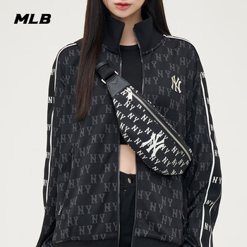 MLB包包男女老花斜挎包胸包运动腰包腋下包旅行包3AHSM014N-50BKS-F