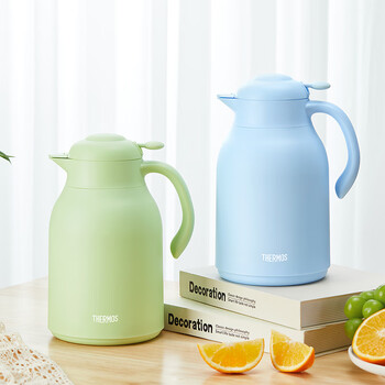膳魔师（THERMOS）保温壶1480ml真空玻璃内胆暖水壶家用大容量热水瓶TEHA-1500G-RD