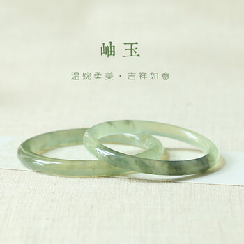 最終値下げ　翡翠軟玉岫玉のバングル腕輪　岫玉180無処理无瑕完璧品[超高級品] Amazon.co.jp: 翡翠軟玉ネフライト 中国四大名玉岫玉バングル