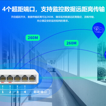 水星（MERCURY）五口千兆mini塑壳交换机4口网络分线器 远距离智能高速交换机安防监控 MCS1505M
