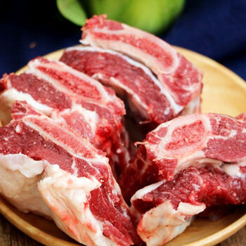 新鲜原切牛排骨多肉肋排黄牛排骨生牛肉冰鲜急冻牛肋排一整箱批发 4斤