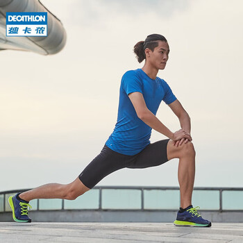 迪卡侬运动短裤男春速干透气紧身裤五分紧身裤(黑色)S-4044135 迪卡侬运动短裤男春速干透气紧身裤五分紧身裤(黑色)S-4044135