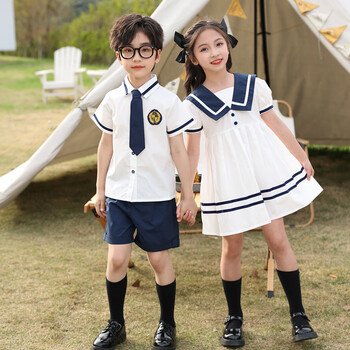 小憨鹿小学生校服夏装套装夏季短袖班服运动会六一儿童表演服幼儿园园