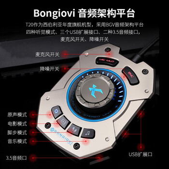 西伯利亚（XIBERIA）T20头戴式游戏耳机电竞吃鸡耳机专业电脑赛博朋克游戏耳麦