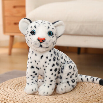 仿真豹子毛绒玩具玩偶公仔小金钱豹摆件假老虎模型公仔可爱玩偶狮子