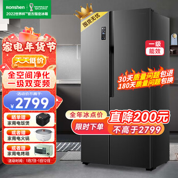 容声(Ronshen) 529升对开门冰箱风冷家用大容量超薄变频冰箱BCD-529WD18HP