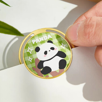 佳茉熊猫金属书签可爱创意卡通中国风文创镂空书签书页夹儿童学生奖励劳动节端午节礼物伴手礼