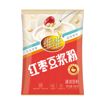 维维 红枣豆浆粉330g/袋营养早餐速溶即食冲饮代餐非转基因大豆 维维 红枣豆浆粉330g/袋营养早餐速溶即食冲饮代餐非转基因大豆