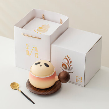 阿波罗之梦熊猫茶杯水杯咖啡杯生日礼物新年礼物三八节女神礼物女生女友老婆